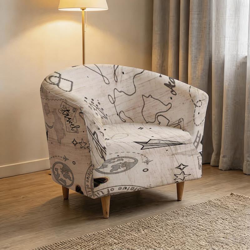 Housse de canapé légère extensible en fibre de lait matelassée pour fauteuil, compatible fauteuil