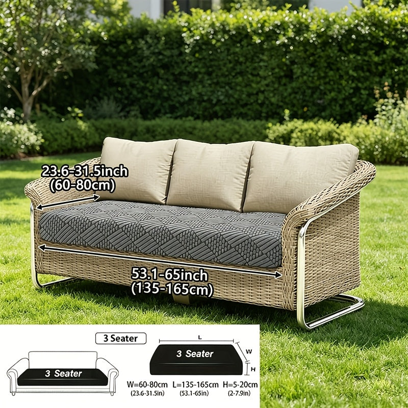 Housse de canapé extensible en polaire jacquard à housses séparées, housse posée