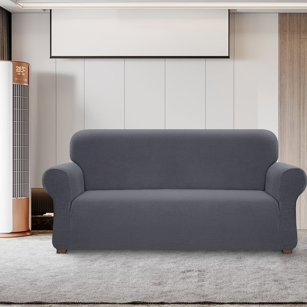 Housse de canapé épaisse extensible en polaire jacquard
