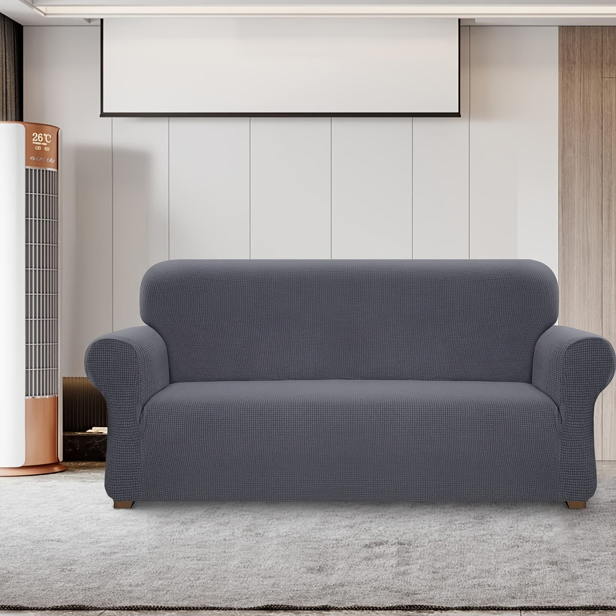 Housse de canapé épaisse extensible en polaire jacquard