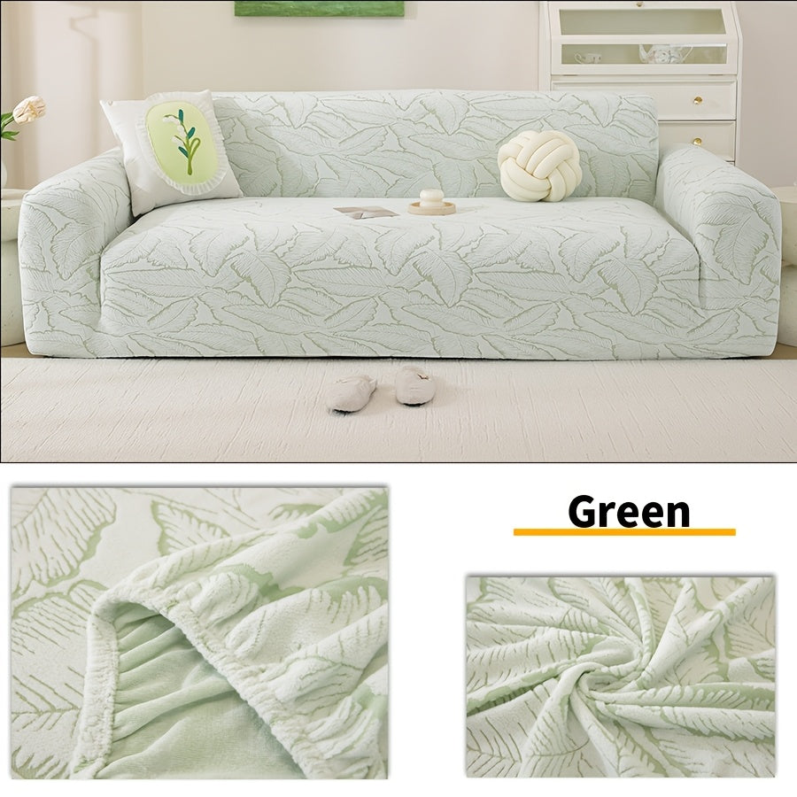 Housse de canapé extensible en polyester, gros plan sur le tissu