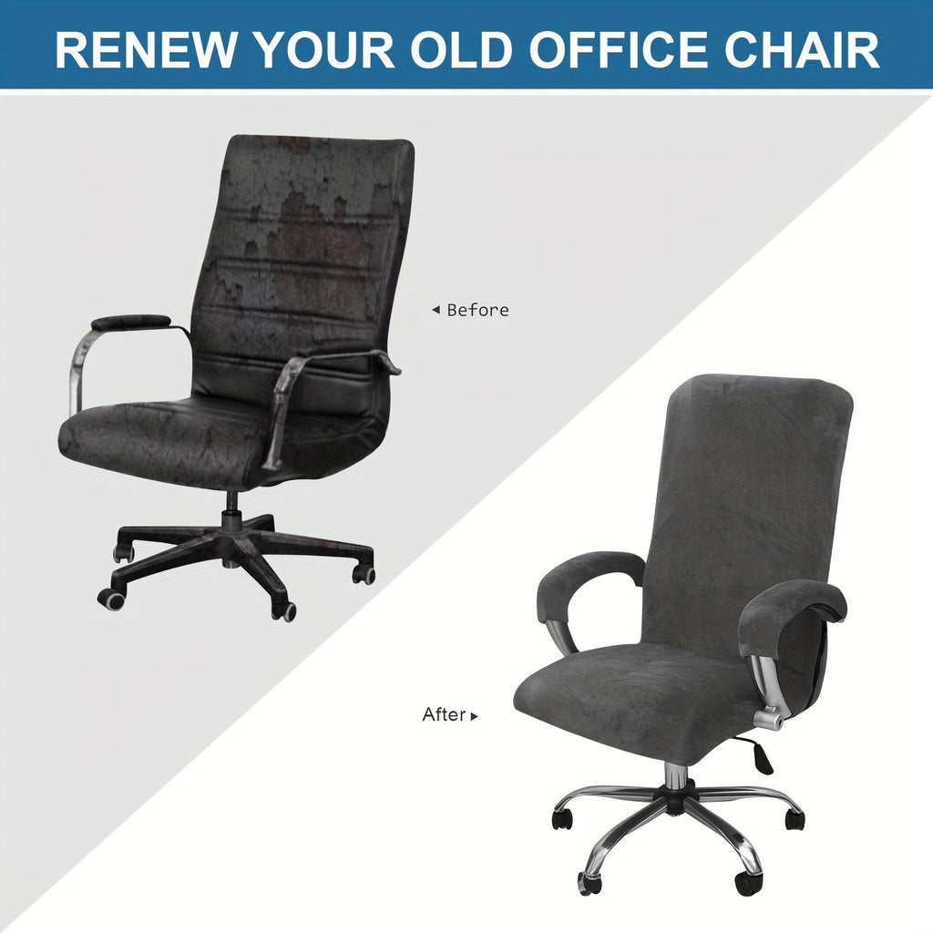 Housse de chaise extensible en polyester, détail de la finition