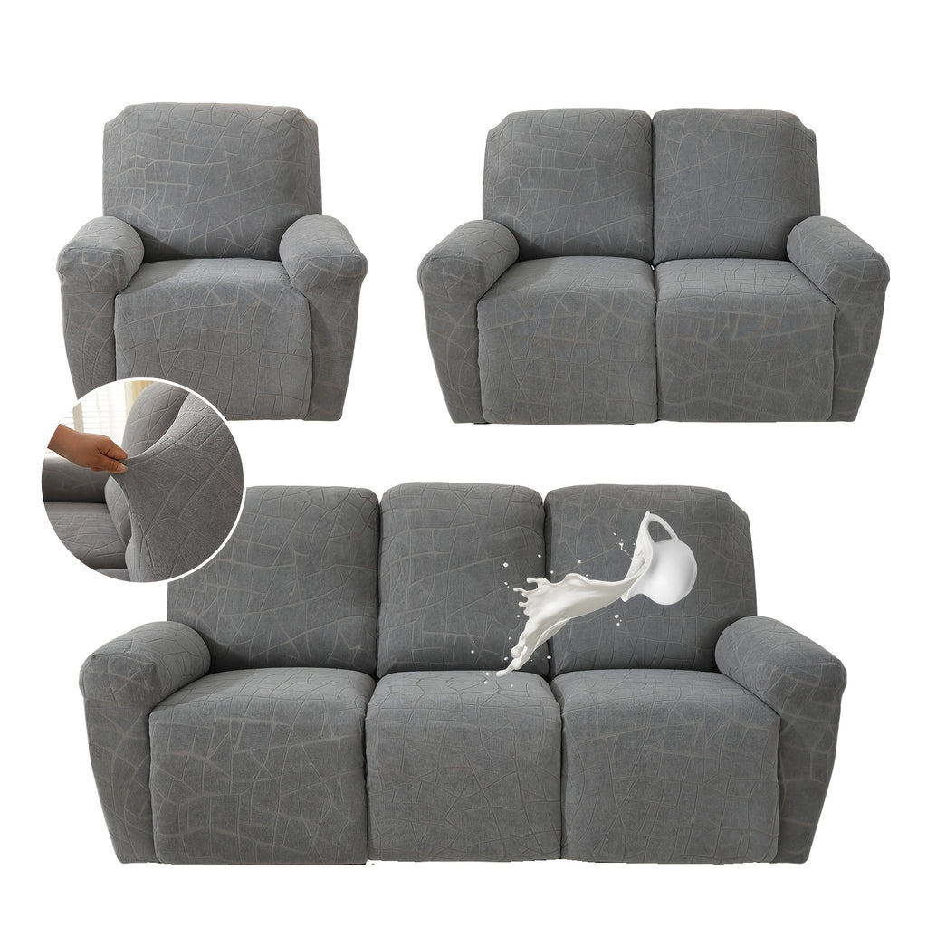 Housse de canapé extensible en polaire jacquard antidérapante à housses