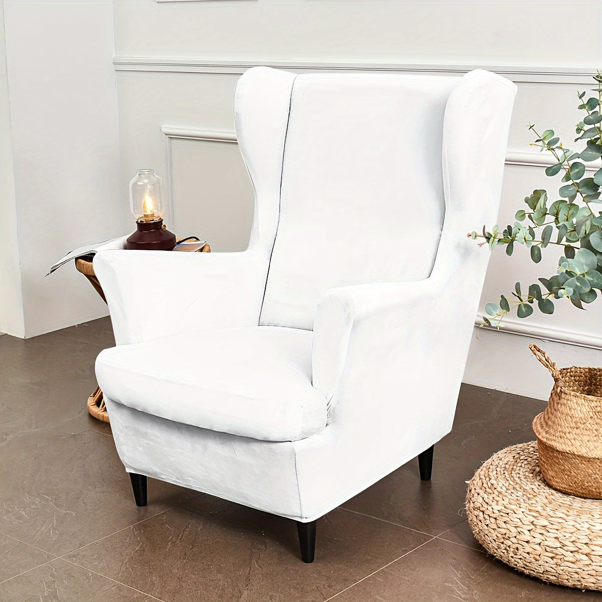 Housse de canapé extensible en velours à motif tigre, compatible fauteuil