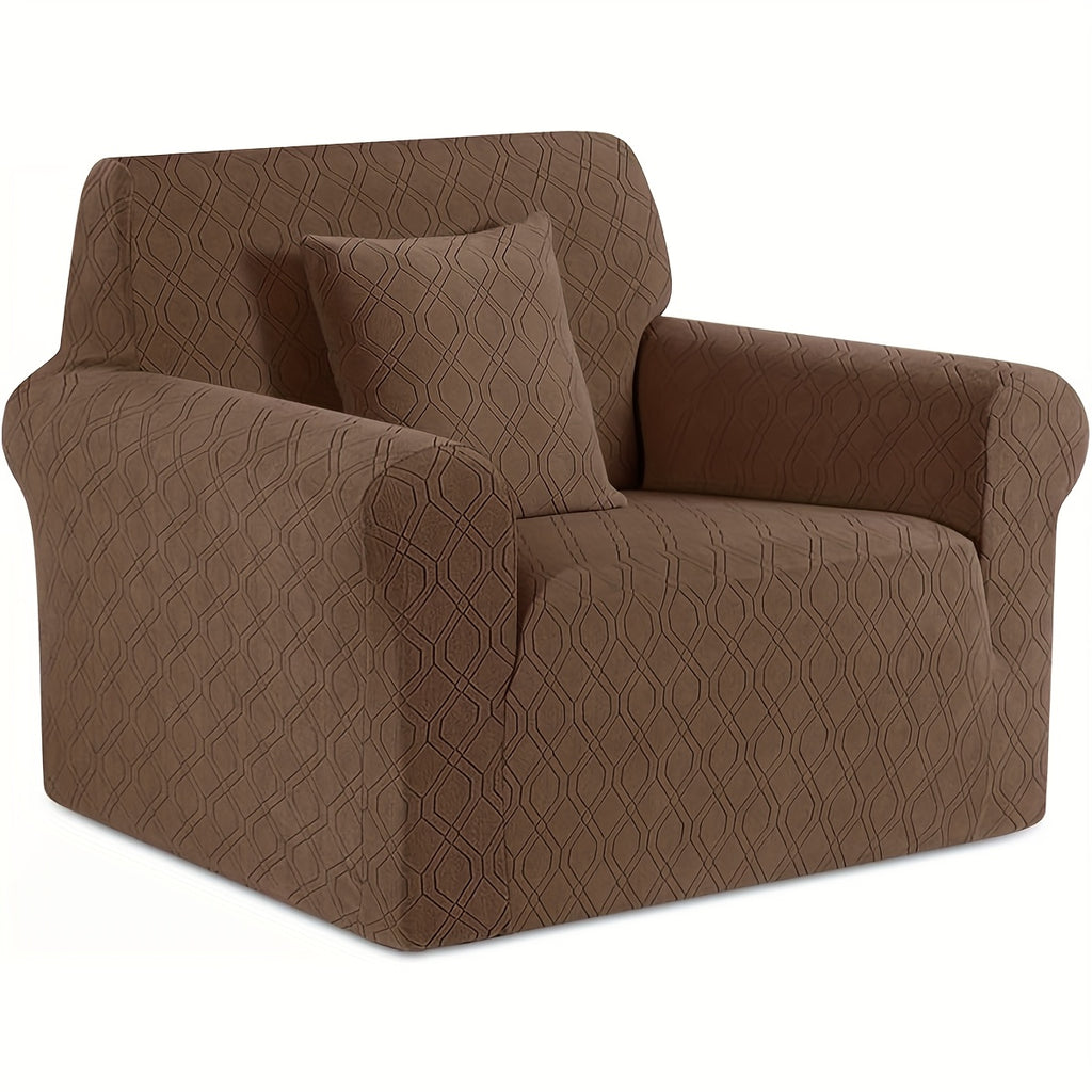Housse de canapé épaisse extensible en polaire jacquard à housses séparées, autre coloris