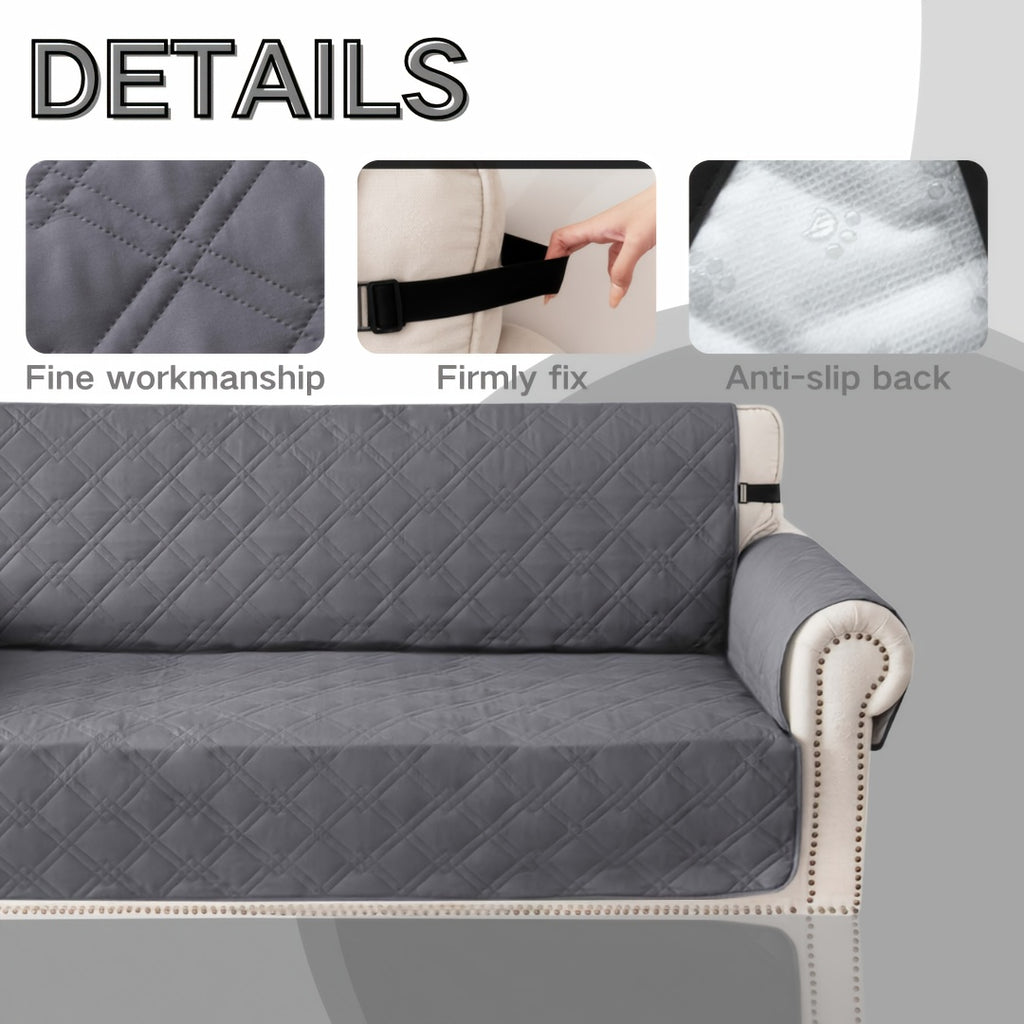 Housse de canapé épaisse en polyester antidérapante à cordon de serrage, tissu de 200 à 250 g/m²