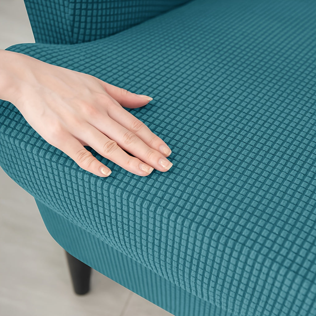 Housse de canapé épaisse extensible en velours côtelé jacquard pour fauteuil, vue d'ensemble
