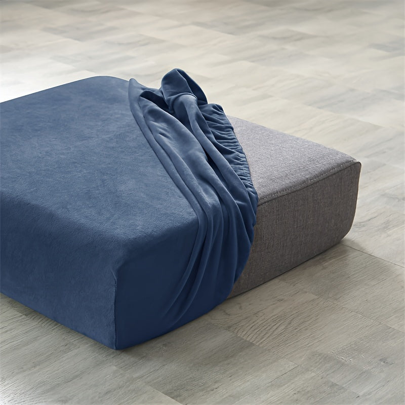 Housse de coussin extensible en velours antidérapante, housse posée