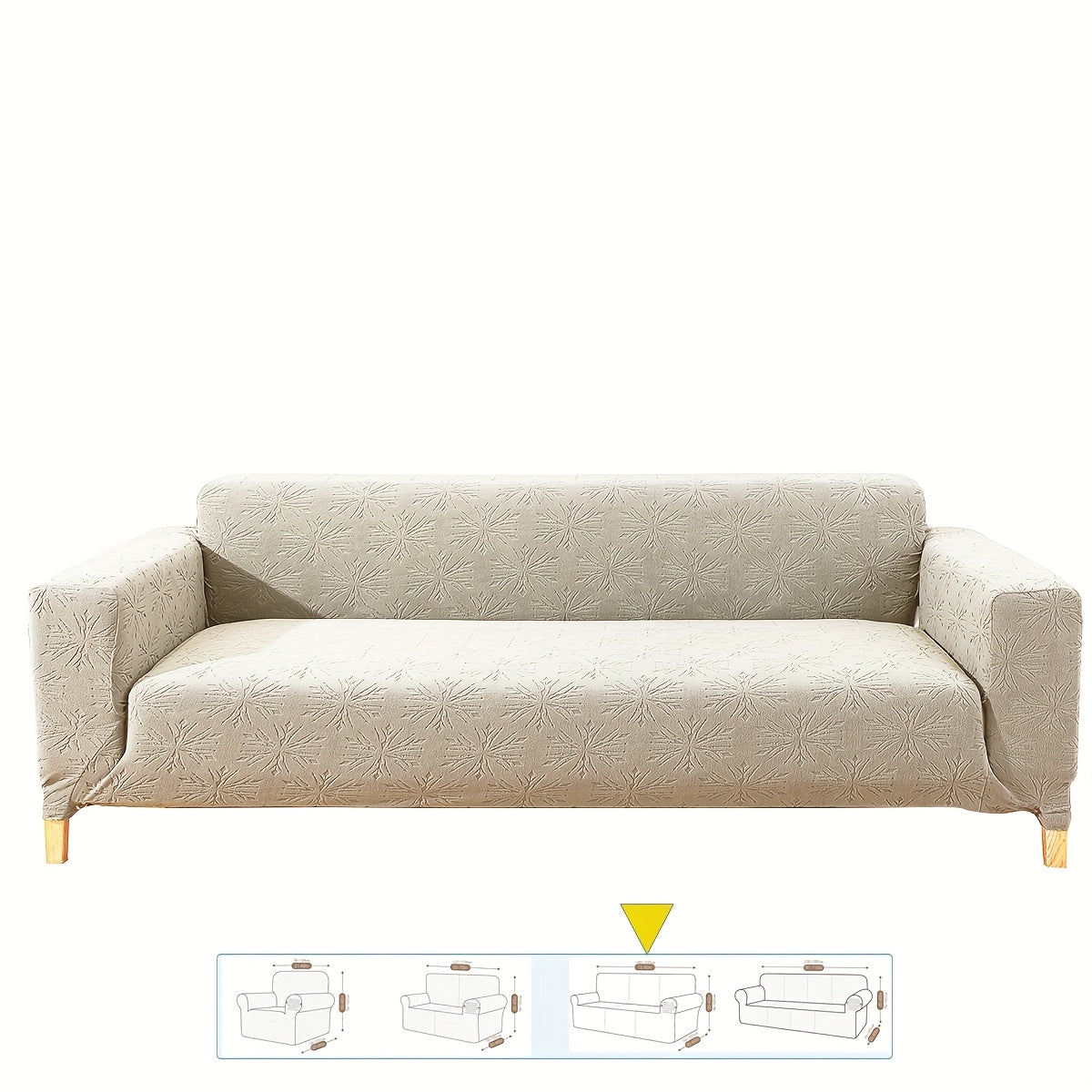 Housse de canapé épaisse extensible en polaire jacquard anti-griffes, autre coloris