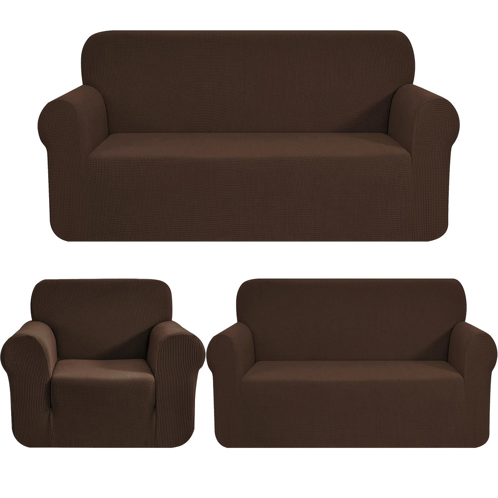 Housse de canapé extensible en polaire jacquard anti-griffes, détail de la finition