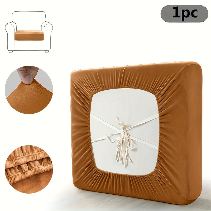 Housse de coussin épaisse extensible en velours, gros plan sur le tissu
