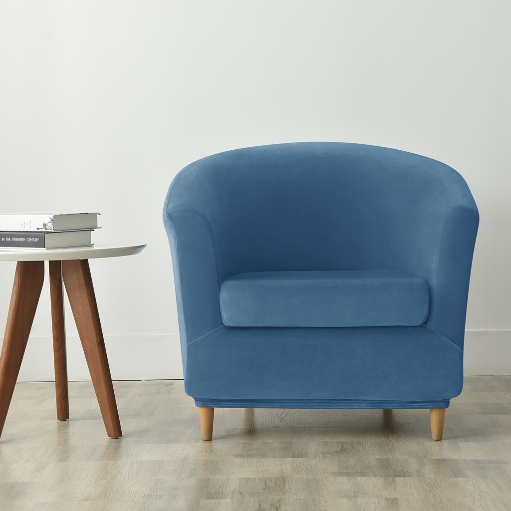 Housse de canapé extensible en velours à housses séparées pour fauteuil, housse posée