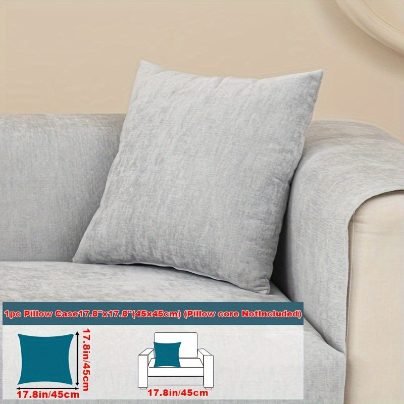 Housse de coussin épaisse en chenille antidérapante, mise en situation
