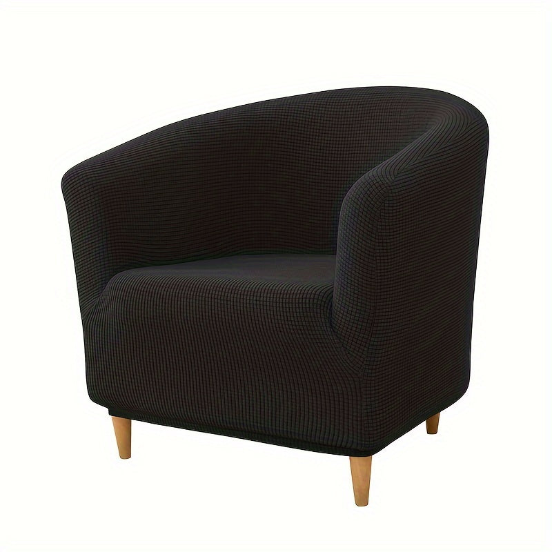 Housse de fauteuil épaisse extensible en polaire jacquard pour fauteuil, mise en situation