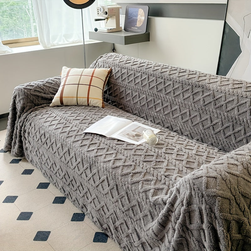 Housse de canapé épaisse en velours jacquard, détail de la finition