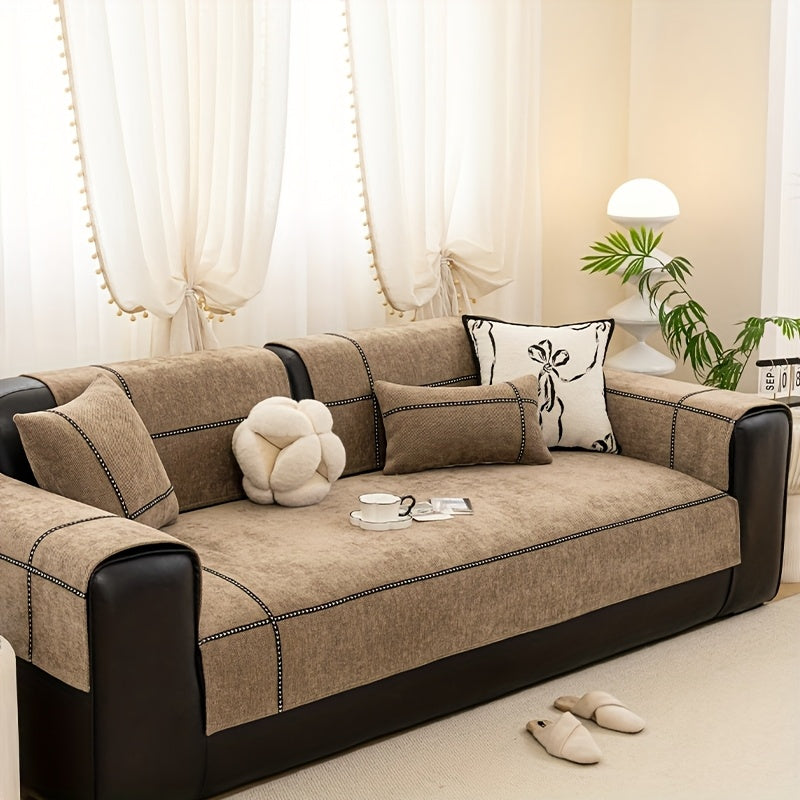Housse de coussin épaisse en chenille antidérapante Image