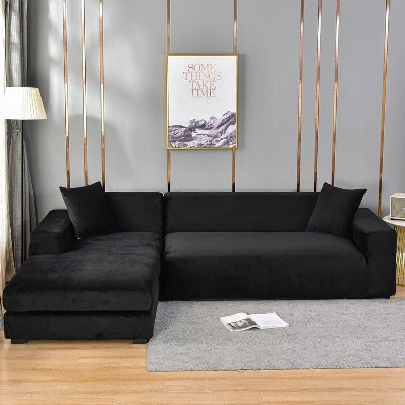 Housse de canapé extensible, gros plan sur le tissu