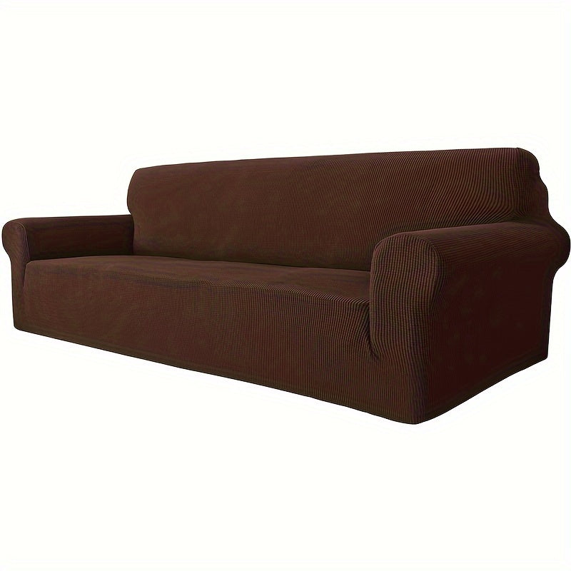 Housse de canapé épaisse extensible en polaire jacquard, housse posée