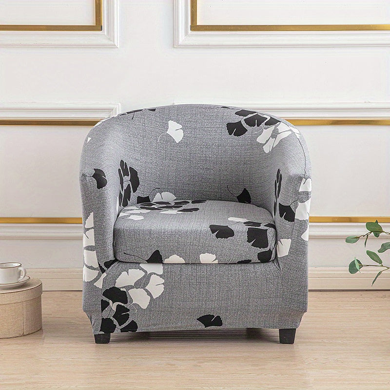 Housse de canapé extensible en fibre de lait à housses séparées pour fauteuil, mise en situation
