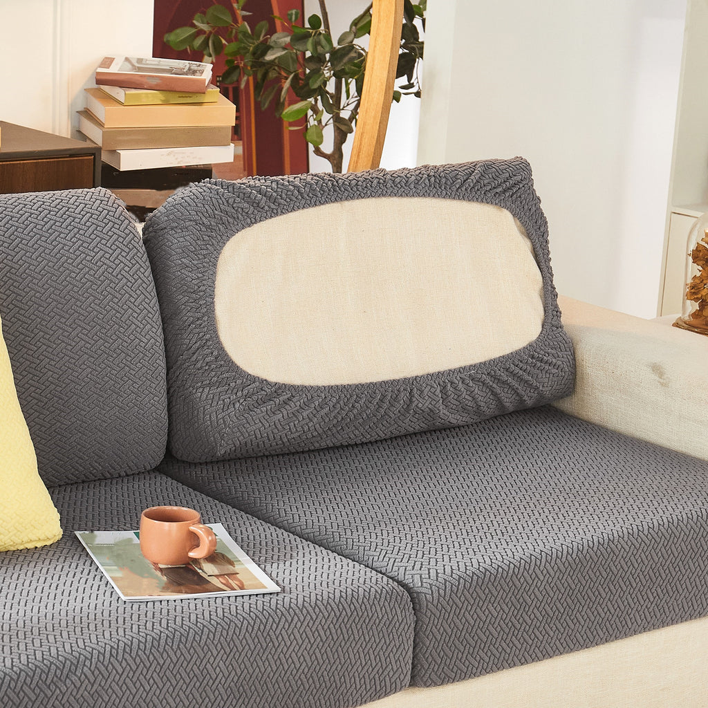 Housse de coussin extensible en polaire jacquard, autre coloris