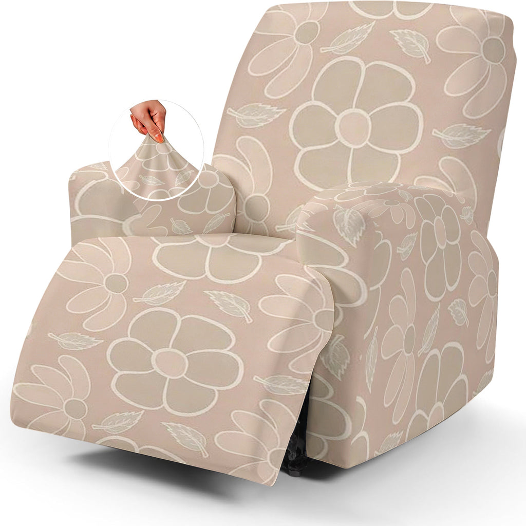 Housse de canapé extensible en fibre de lait imprimée à motif fleuri au rendu, mise en situation
