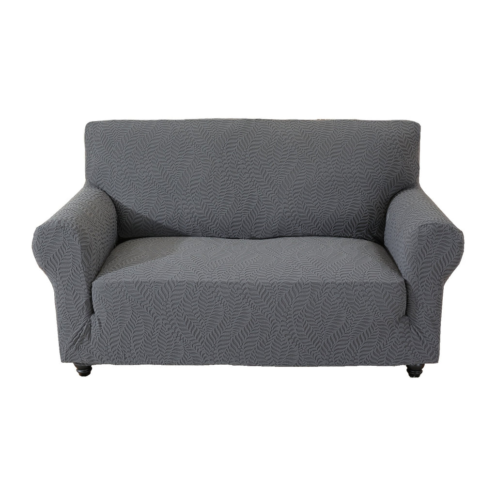 Housse de canapé extensible en polaire jacquard antidérapante au rendu glamour — détail de la matière : polaire