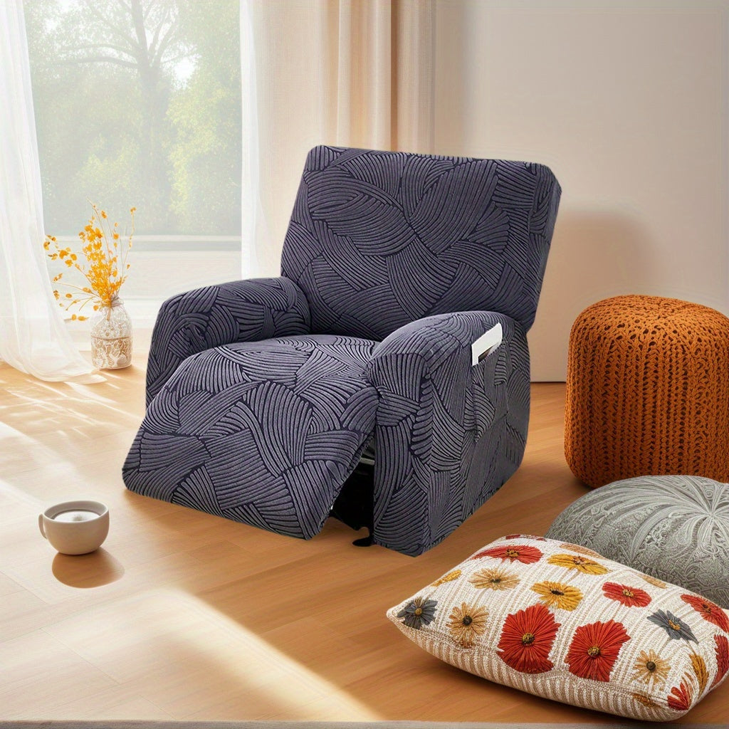 Housse de canapé extensible en jacquard avec poche de rangement, visuel produit