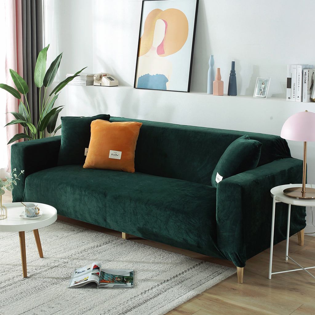 Housse de canapé en velours matelassée à rayures, visuel produit