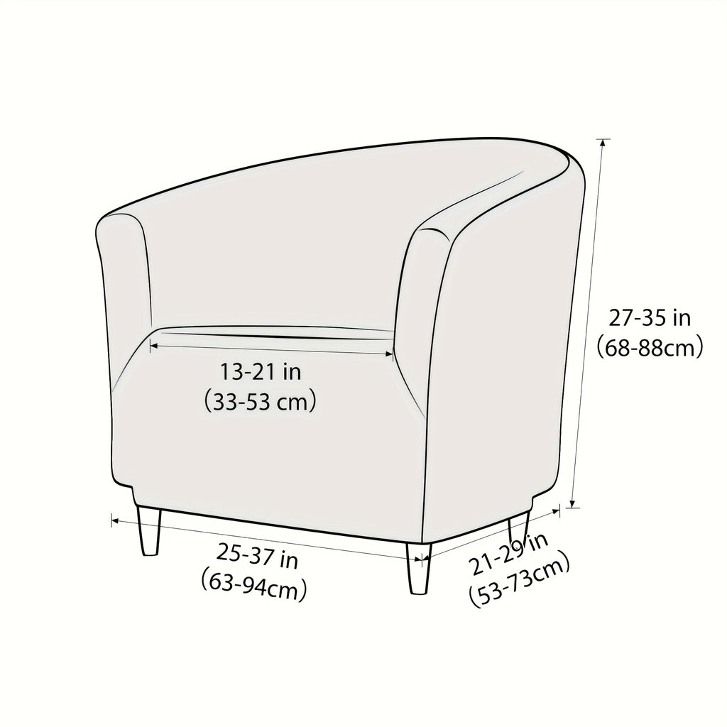 Housse de canapé extensible en polaire jacquard pour fauteuil, vue de dos