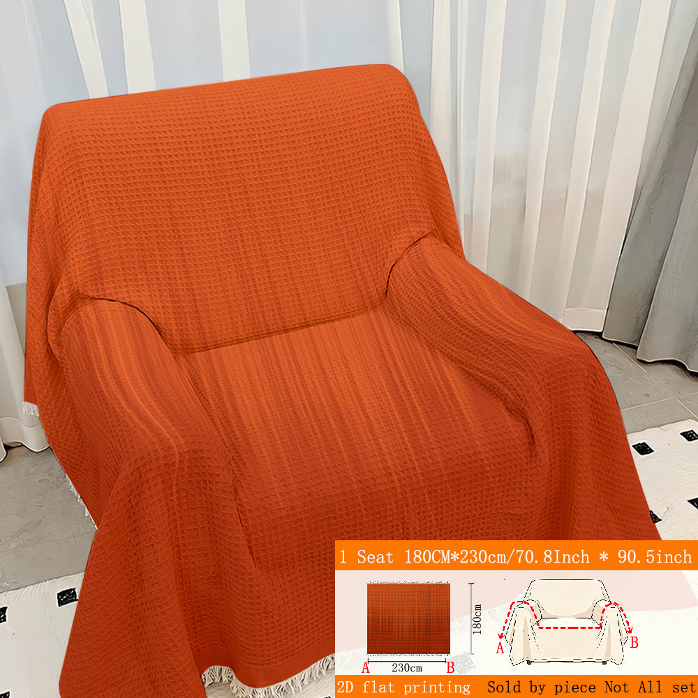 Housse de canapé épaisse en polyester imprimée à rayures — détail de la matière : polyester Image