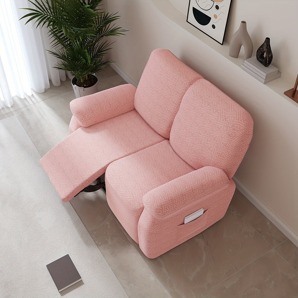 Housse de canapé extensible en polaire jacquard, gros plan sur le tissu