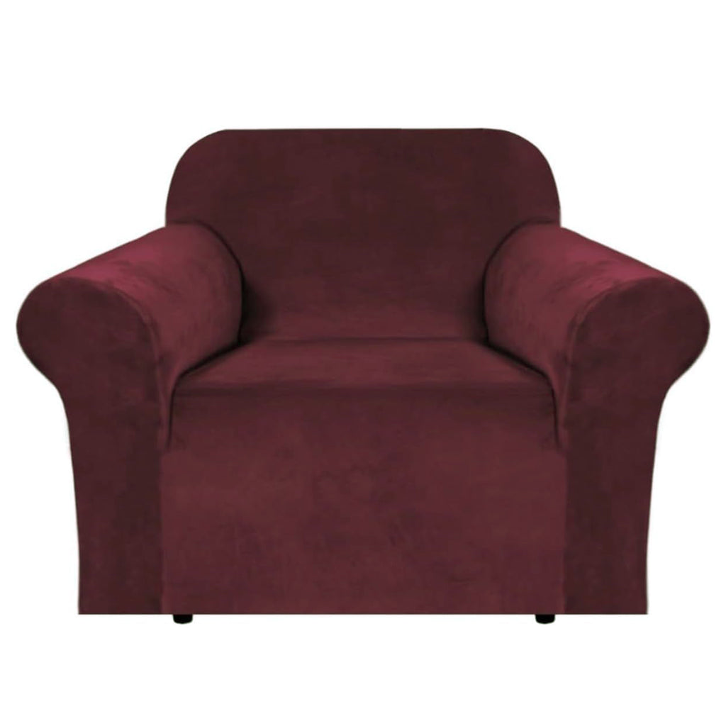 Housse de canapé épaisse extensible en velours pour fauteuil, compatible fauteuil