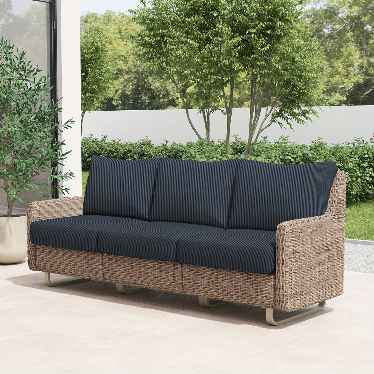 Housse de canapé extensible en polaire, gros plan sur le tissu