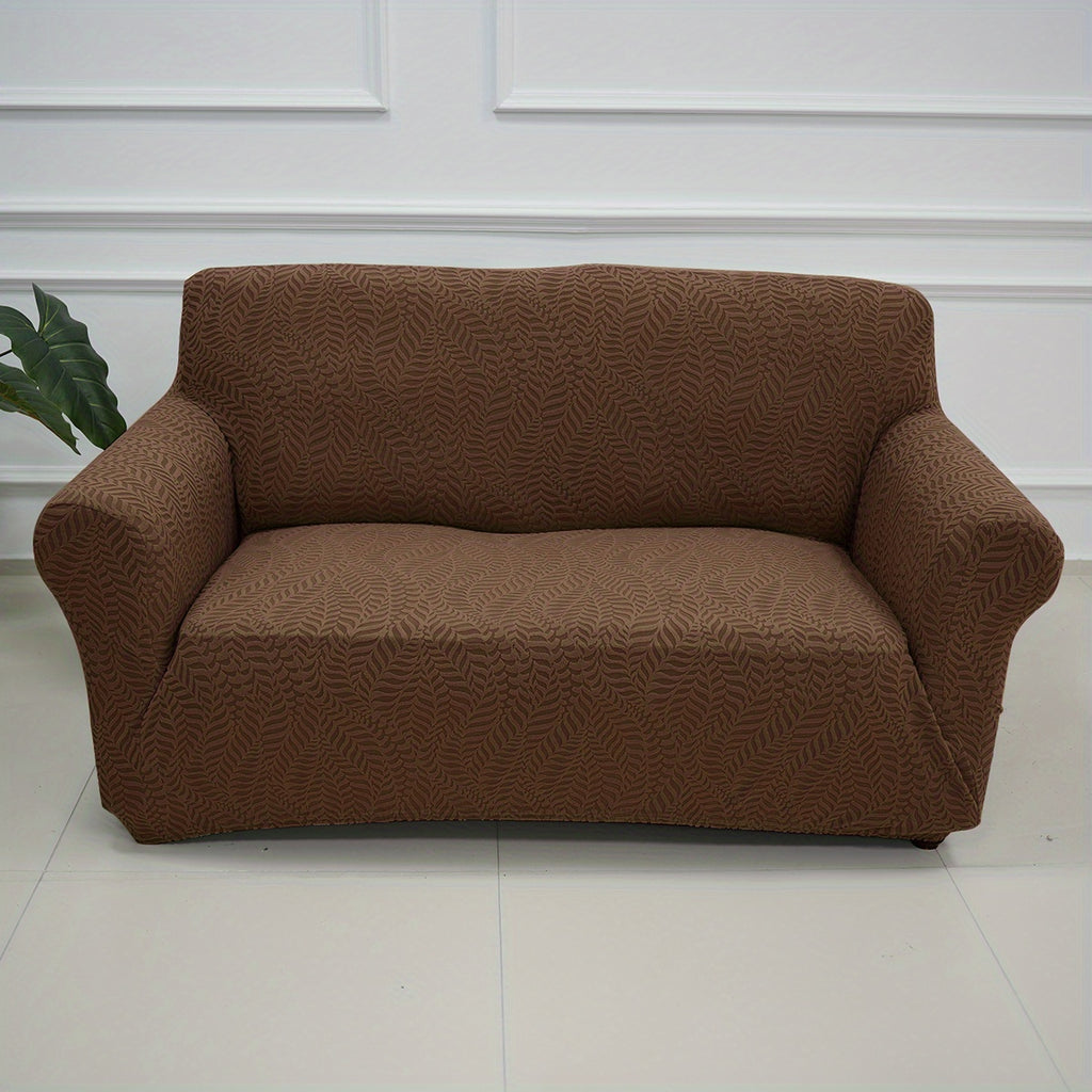 Housse de canapé épaisse extensible en polaire jacquard, détail de la finition
