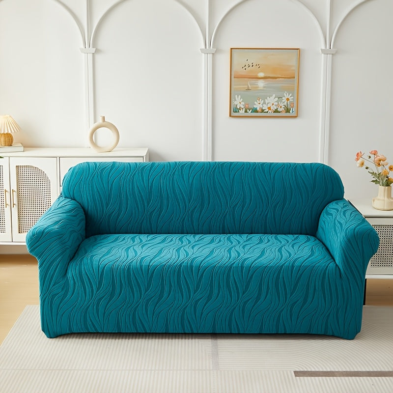 Housse de canapé extensible en tissu matelassé matelassée antidérapante, vue de dos