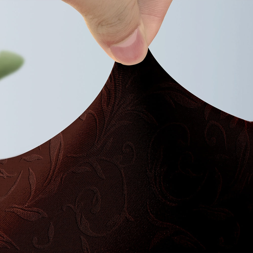 Housse de canapé épaisse extensible en polaire jacquard sans accoudoirs, détail de l'ourlet
