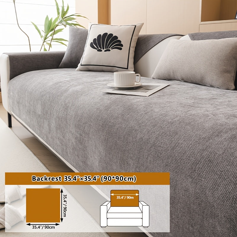 Housse de coussin épaisse en chenille antidérapante, visuel produit