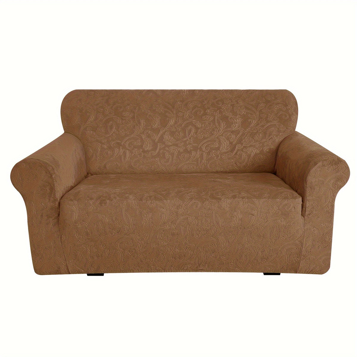 Housse de canapé extensible en velours à motif fleuri anti-griffes, autre coloris