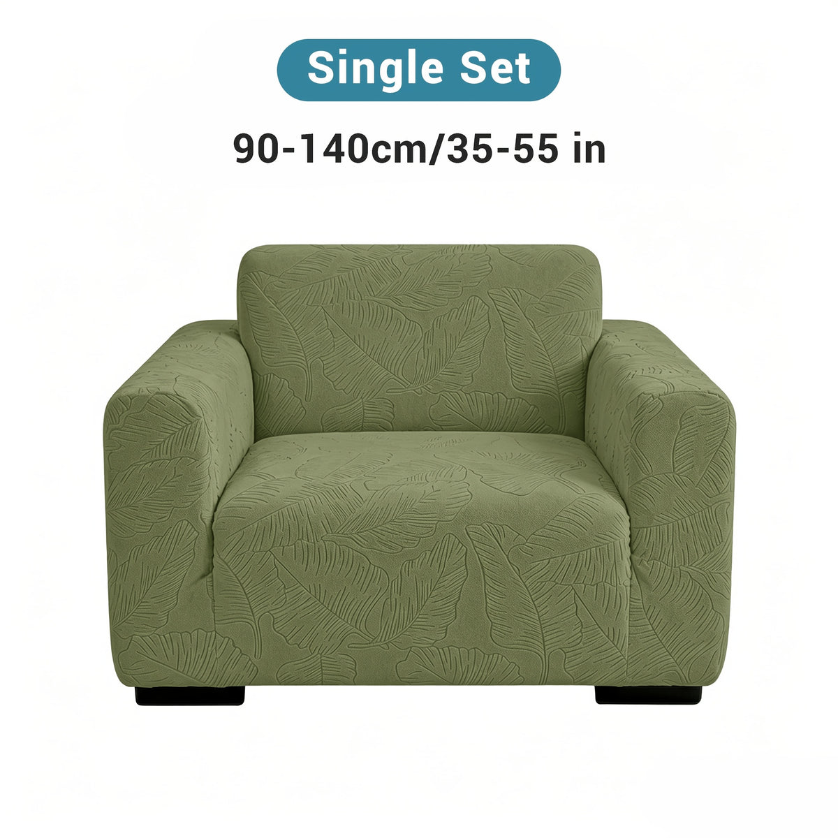 Housse de canapé extensible en polaire jacquard à motif feuillage, autre coloris