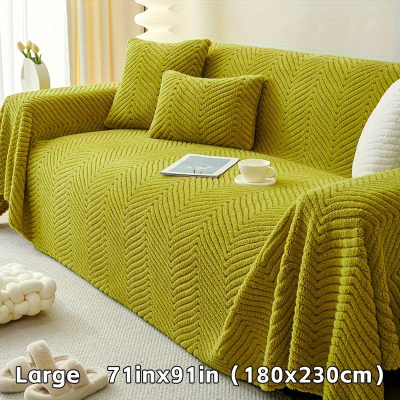 Housse de canapé en velours peluche, autre coloris