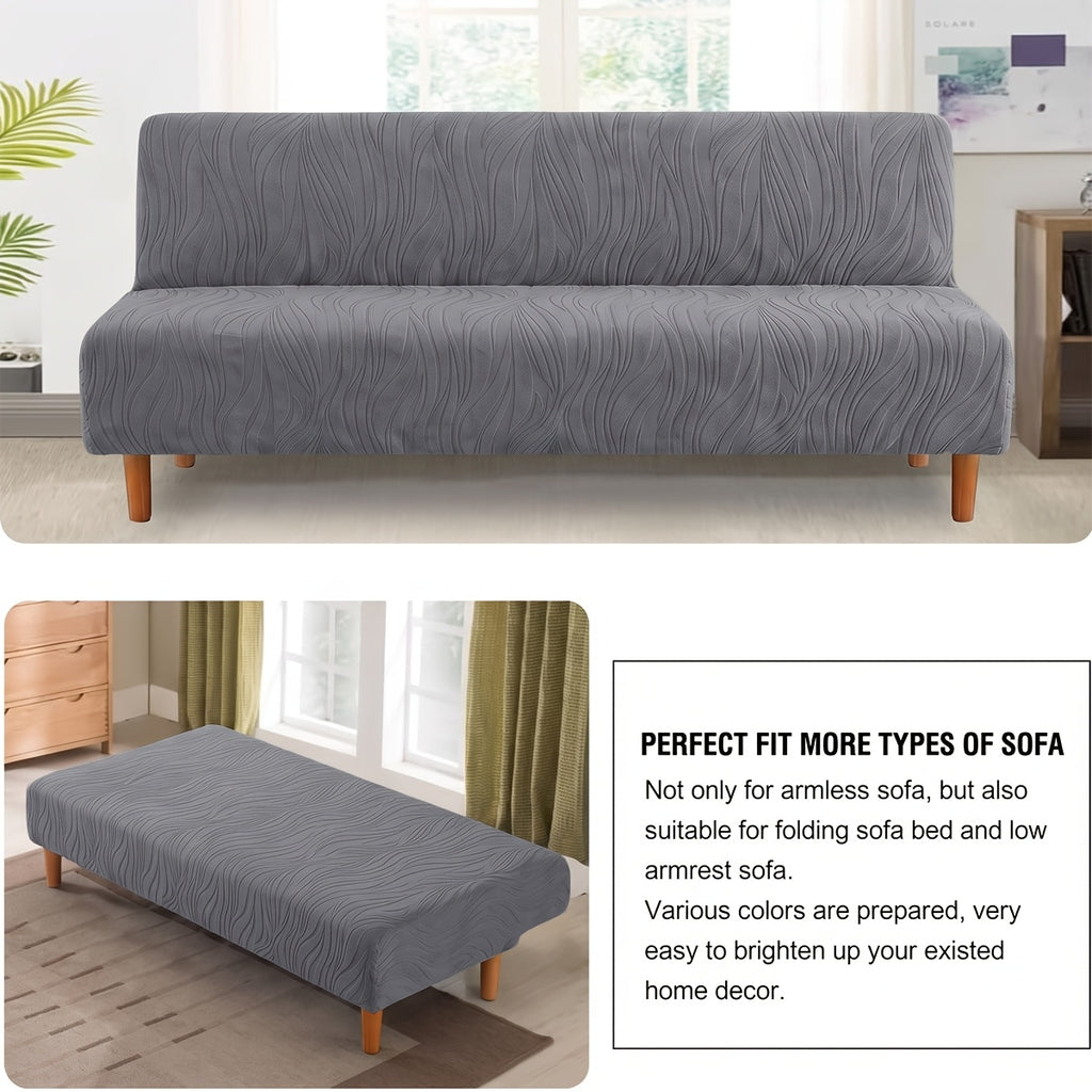 Housse d'accoudoir extensible en polaire jacquard sans accoudoirs, gros plan sur le tissu
