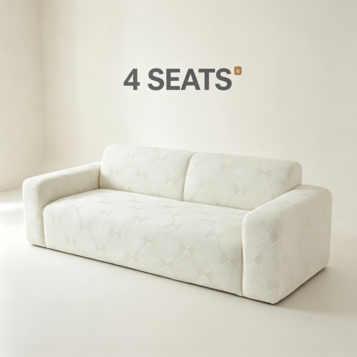Housse de canapé extensible en polaire jacquard à rayures, visuel produit