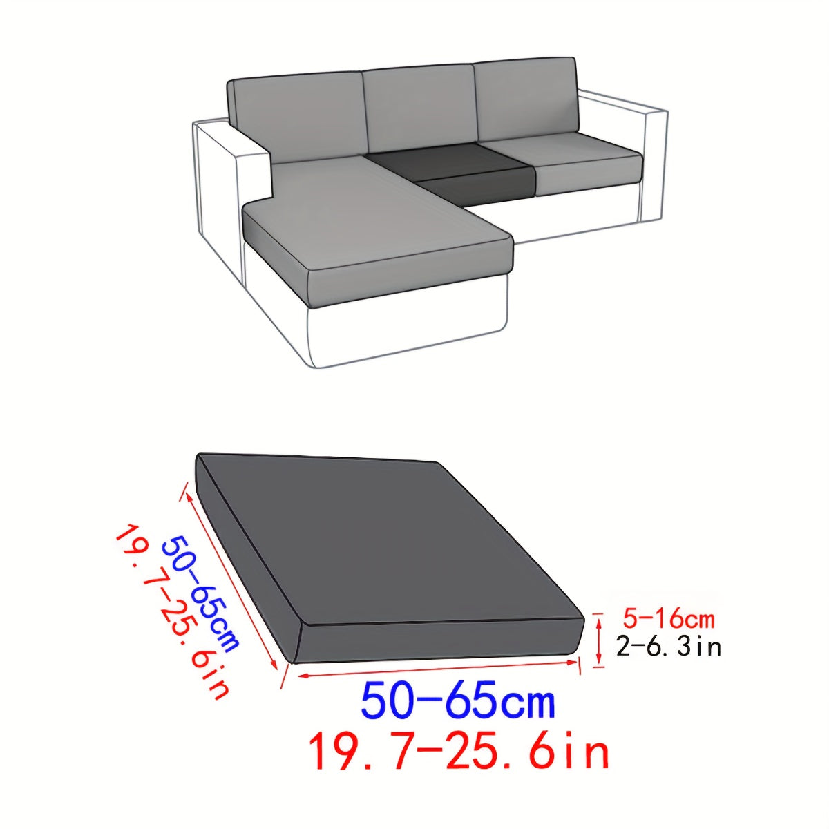 Housse de coussin extensible en velours pour fauteuil, visuel produit