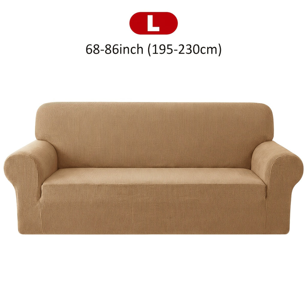 Housse de canapé extensible en velours côtelé jacquard à maille gaufrée, autre coloris