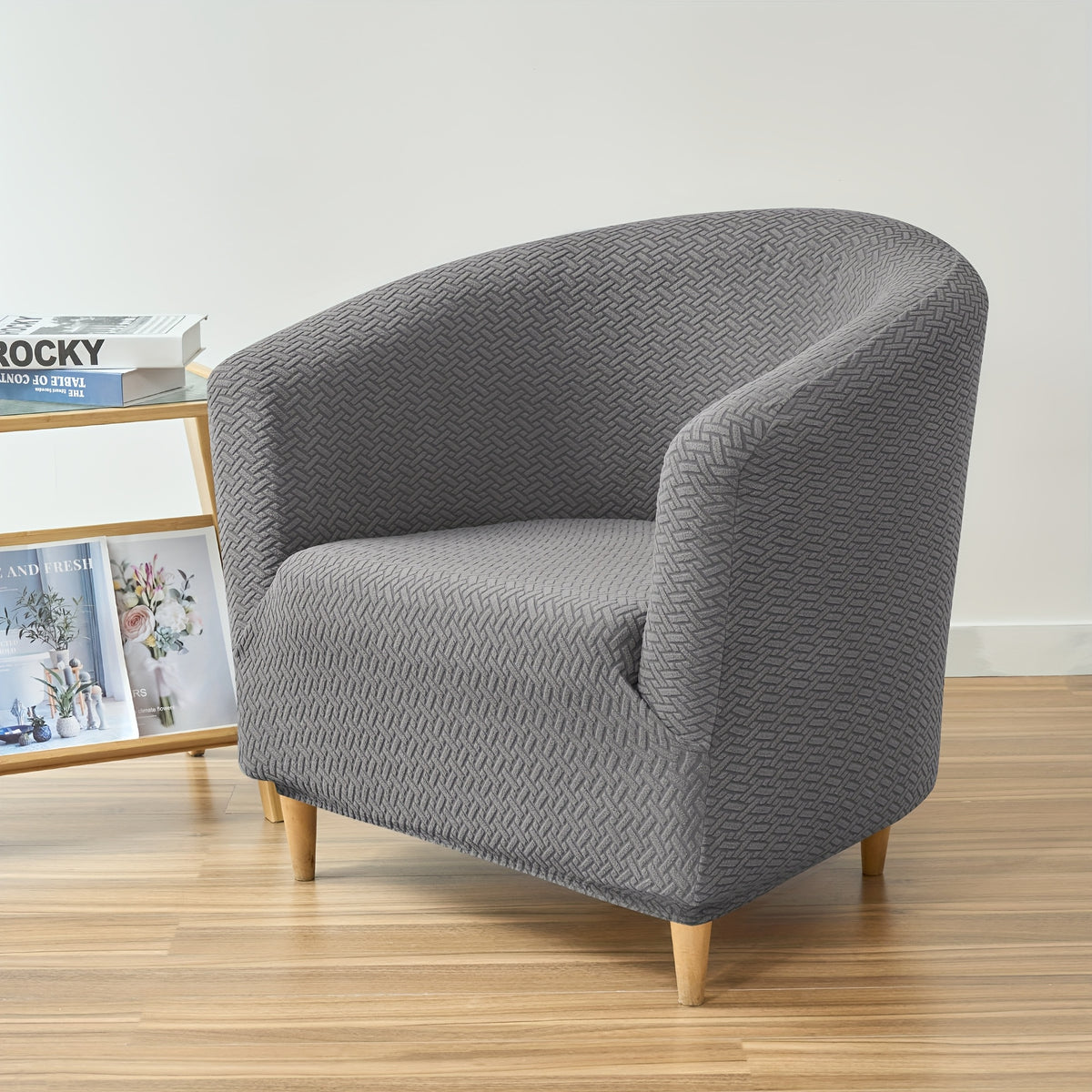 Housse de canapé extensible en polaire jacquard pour fauteuil, tissu de 160 à 180 g/m²