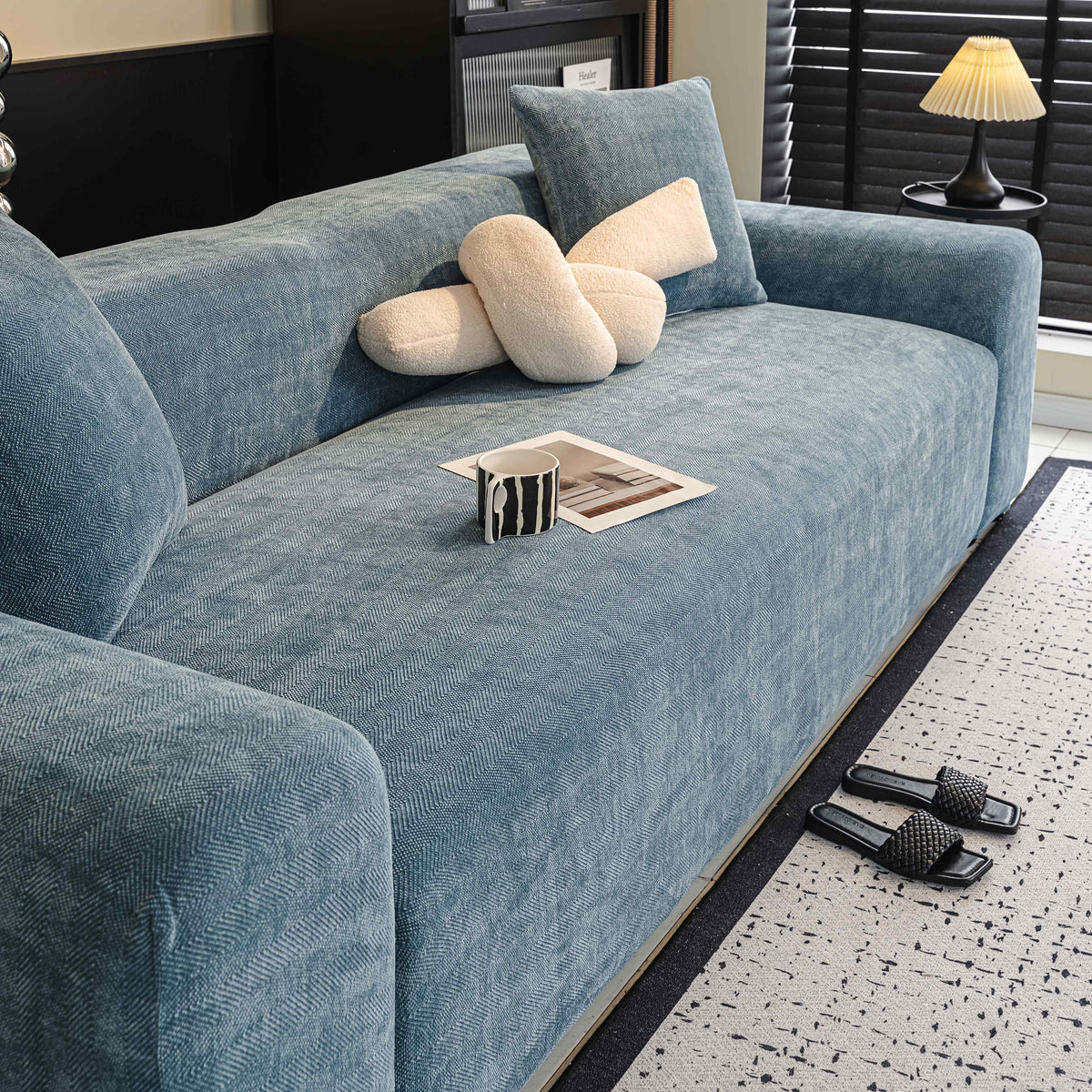 Housse de canapé épaisse en chenille, tissu de 250 à 300 g/m²