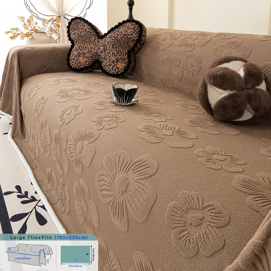 Housse de canapé épaisse en velours jacquard