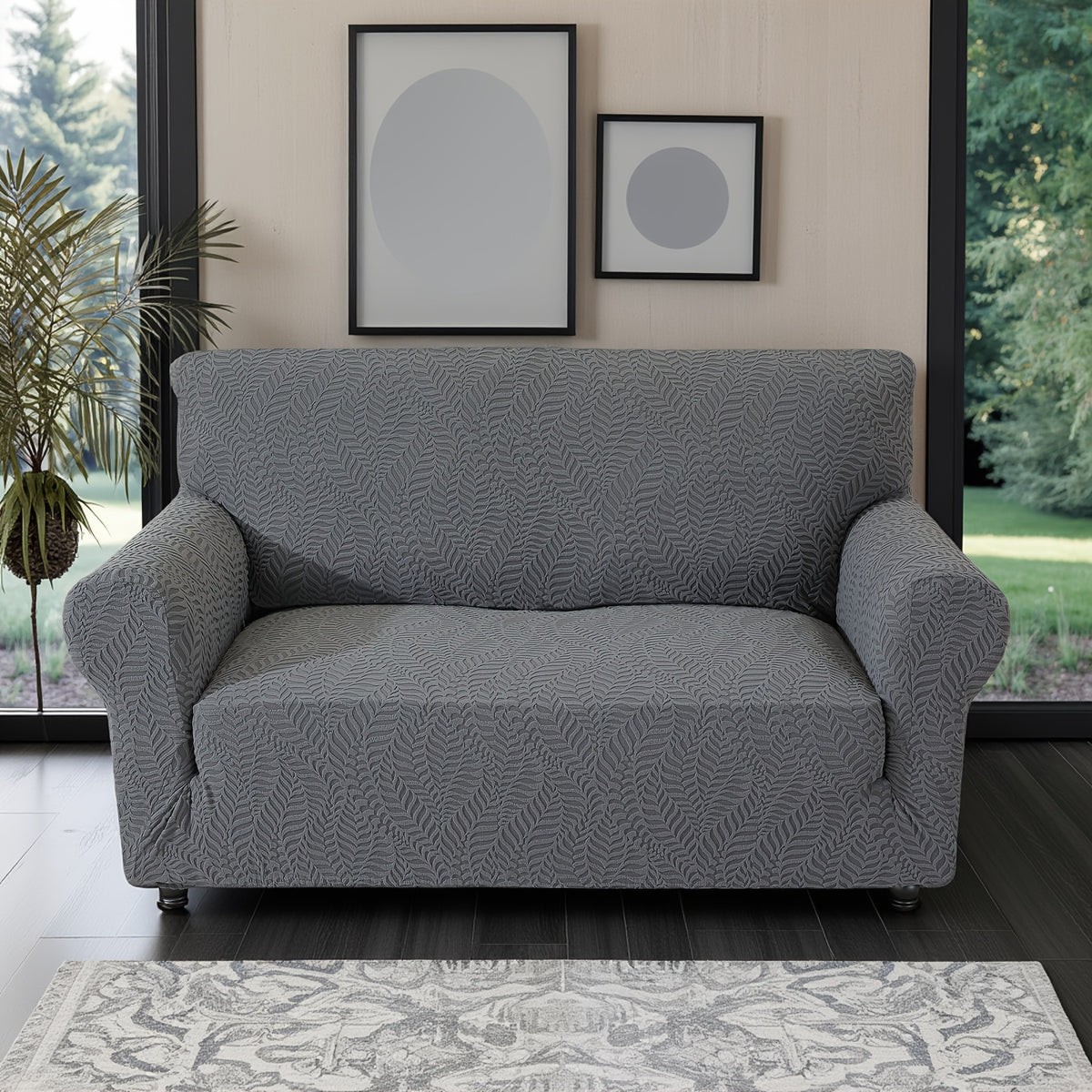 Housse de canapé extensible en polaire jacquard, tissu de 180 à 200 g/m² Image