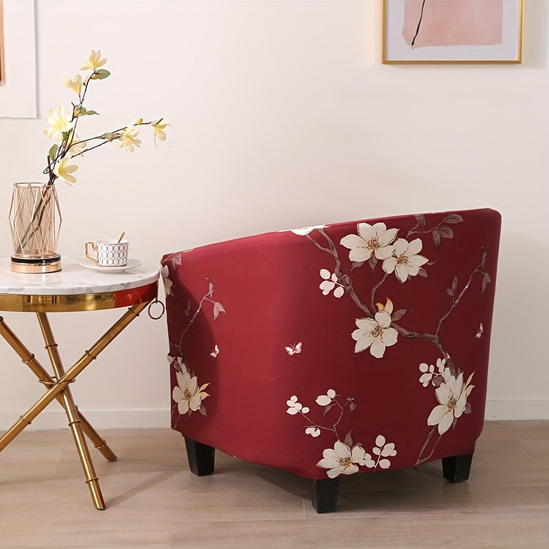 Housse de canapé extensible en fibre de lait à motif géométrique pour fauteuil, visuel produit