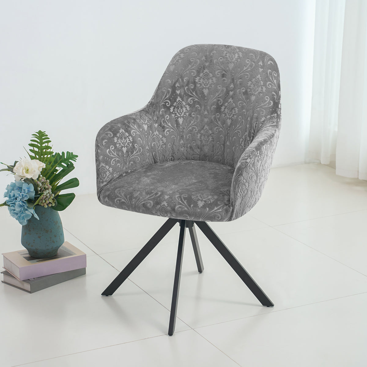 Housse de canapé extensible en velours à maille gaufrée, vue d'ensemble